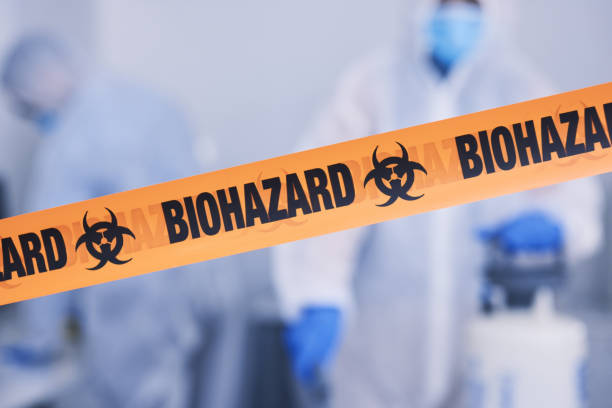 Professional Biohazard Cleanup technician working in Allentown, NJ